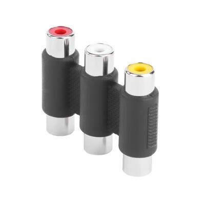 

3RCA Female to Female Coupler AV Video Audio Adapter Cable Connector