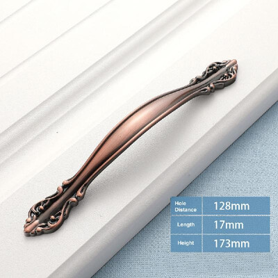 

Cabinet Pull Kitchen Cupboard Door Draw Handles Knobs Vintage European Style Aluminium Alloy Furniture Cabinet Hardware with Screw