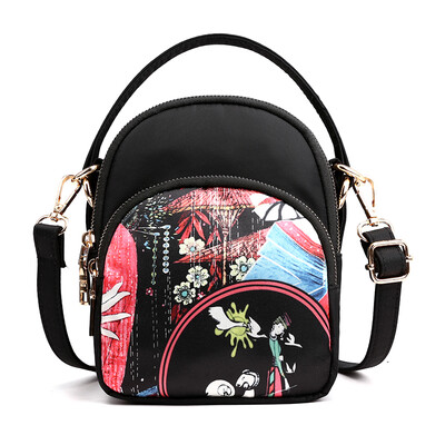 

One-shoulder slanting bag ladys BAG 100 sets portable mobile phone bag keys change Oxford cloth mini-cloth bag