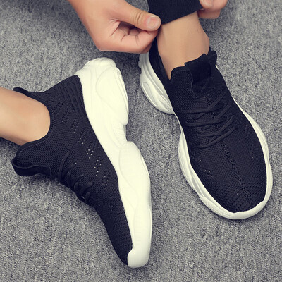 

Mens shoes summer breathable flying woven trend small white shoes mens wild tide shoes sports&leisure running increased old shoes