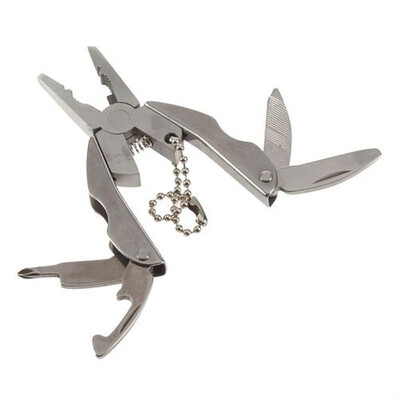 

Siaonvr Portable Multi Function Folding Pocket Tool Plier Keychain Screwdriver