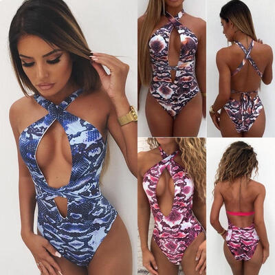 

Women One Piece Monokini Bandage Push-up Padded Bikini Swimwear Swimsuit Bathing