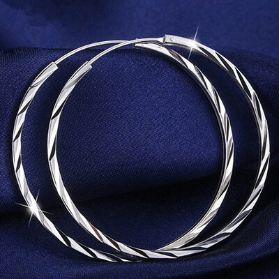 

Fashion Big Hoop Earrings Silver Gold Women Lady Large Hoops Earrings Jewelry Gifts