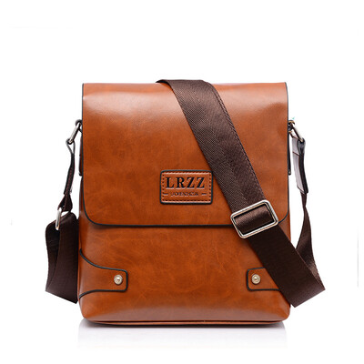 

Mens bag business casual mens shoulder bag mens Messenger bag vertical section square leather bag tide Korean version