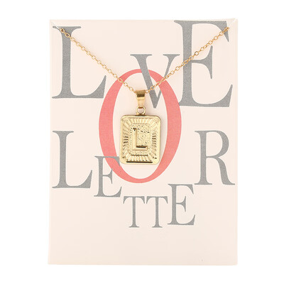 

Card Fashion Brand Series 26 English Letters Alphabet Pendant Necklace For Women Men Jewelry Wholesale