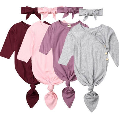 

Newborn Baby Infant Swaddle Sleeping Bag Sack Headwear Cotton Outfit Set Clothes