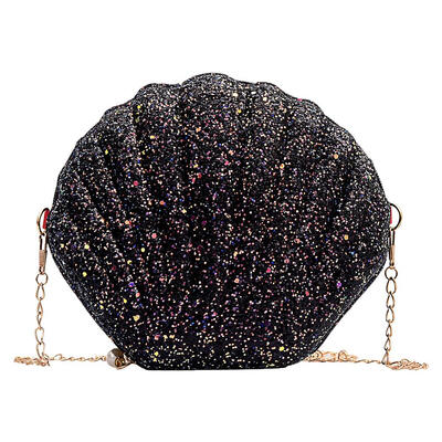 

Cute Sequins Shoulder Messenger Handbags Women Chain Shell Crossbody Bags