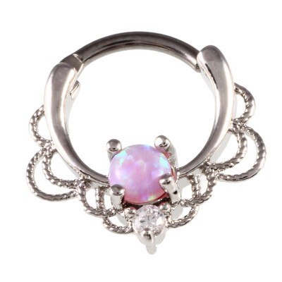 

Opal Gem Pierced Round Nose Ring Nasal Nail Breast Rings Body Piercings