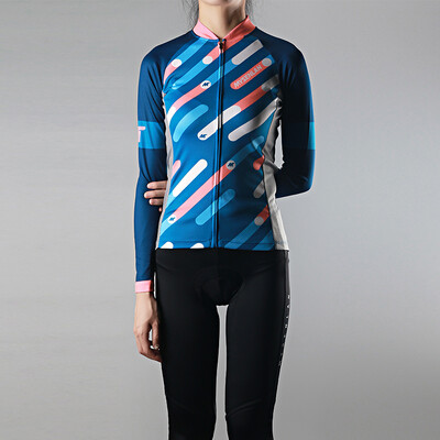 

Meissenlan MYSENLAN Jersey suit female long sleeve spring&summer bicycle mountain bike road clothing wave