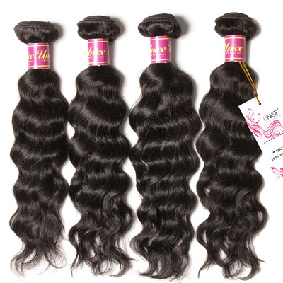 

UNice Hair 8A Malaysian Wavy Virgin Human Hair Bundles Natural Wave 400g