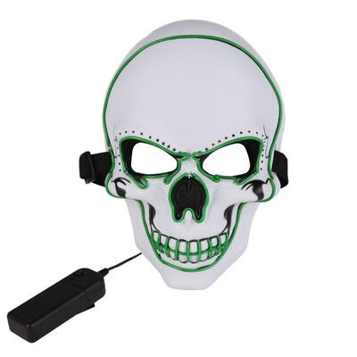 

Halloween EL Wire Light Up Mask Scary Skull Shaped Mask For Adult Halloween Party Cosplay Costume Supplies