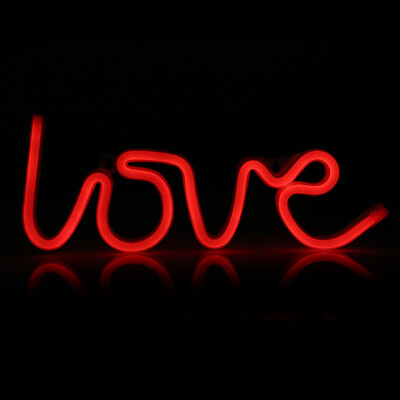 

Creative LED Love Neon Night Light Wall Lamp Holiday Decorations