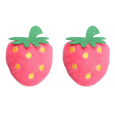 

Strawberry Shape Sewing Needle Inserting Holder Cross Stitch Pincushion