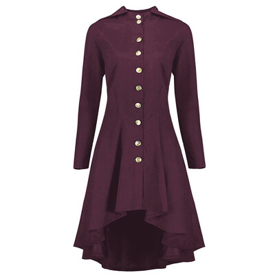 

Roseonmyhand Fashion Womens Steampunk Lace Up Hooded Trench Coat Jacket Blazer Tops Outwear