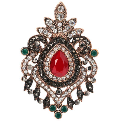 

Retro Gothic Style Red Crystal Brooch Brooch Ladies Accessories Gift