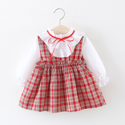 

Toddler Kid Baby Girl Long Sleeve Stripe Bow Party Princess Dress Clothing
