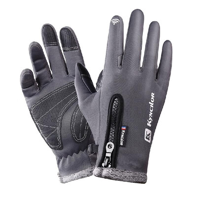 

Unisex Winter Fleece Thermal Outdoor Sports Waterproof&Windproof Riding Bicycle Motorcycle Skiing Climbing Grey