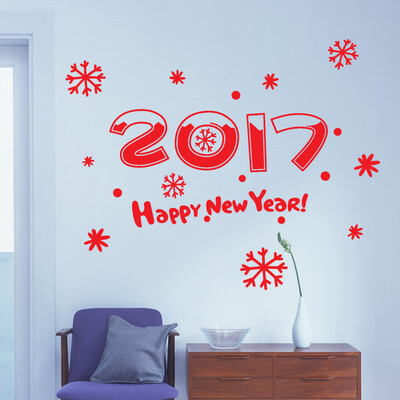 

〖Follure〗New Year 2017 Merry Christmas Wall Sticker Home Shop Windows Decals Decor