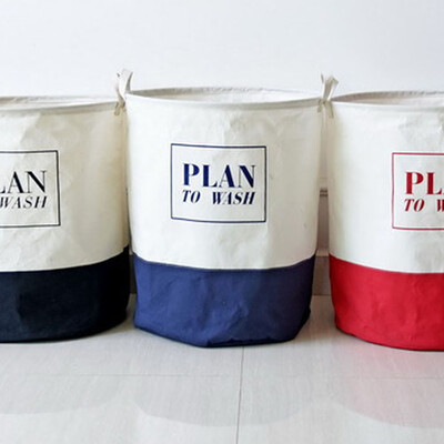 

Siaonvr Cotton Waterproof PE Coating Storage Basket Sundries Storage Box