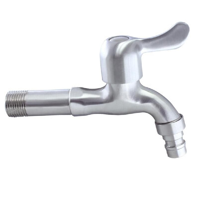 

Washing Machine Faucets Wall-Mounted Single Handle Laundry Garden Kitchen Bathroom Sink Faucets Valve Stainless Steel Water Tap
