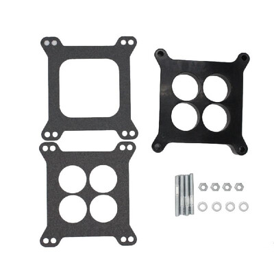 

1" Ported Phenolic Carburetor Spacer 4bbl SBC BBC BB Fits for Holley SB Chevy Ford