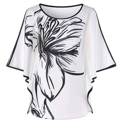 

Tie Dye Short Batwing Sleeve Blouse