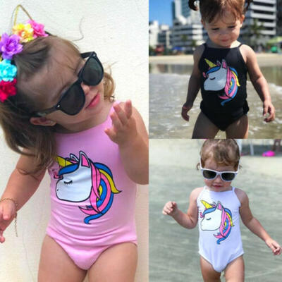 

Newborn Kids Baby Girl Unicorn Swimwear One-piece Swimsuit Bathing Beachwear lxj