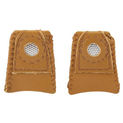

Greensen 2pcs Small Size Leather Thimble Finger Sets with Metal Tip Hand Needlework Accessory