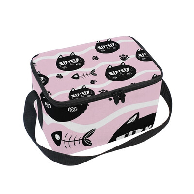 

ALAZA Lunch Box Insulated Cute Cats Lunch Bag Large Cooler Tote Bagfor Men Women