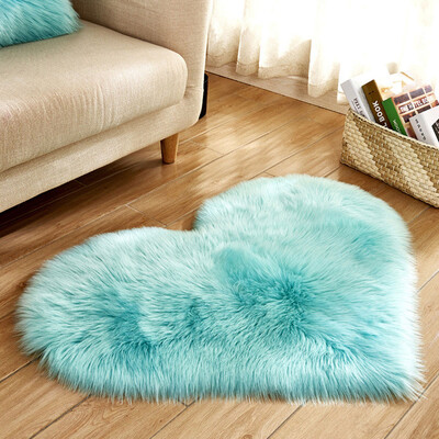 

Siaonvr Wool Imitation Sheepskin Rugs Faux Fur Non Slip Bedroom Shaggy Carpet Mats