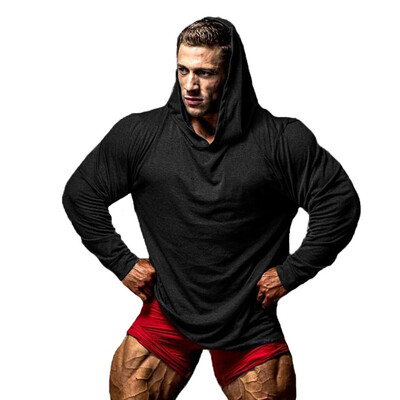 

Toponeto Mens New Style Fashion Fitness Telecontrol Pure Long Sleeve Cap Top Blouse