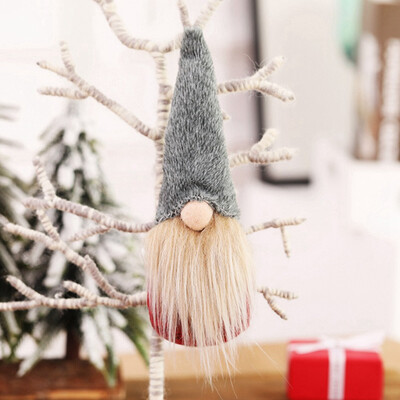 

Christmas Santa Claus Doll Christmas Tree Hanging Ornament Plush Non-Woven Toy Decor