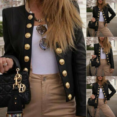 

Stylish Womens Blazer Suit Slim Jacket Fashion Buttons Cardigan Coat Outwear Top