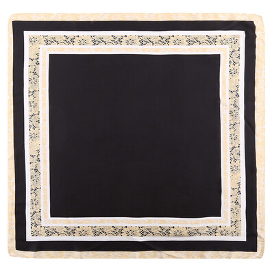 

Fashionable Color Blocking Print Lightweight Square Neckerchief Women Scarf