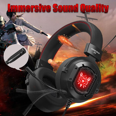 

ONIKUMA K3 35mm Gaming Headset Stereo Over Ear Headphones RGB LED Lights Noise-canceling Microphone Volume Control for PS4 New Xb