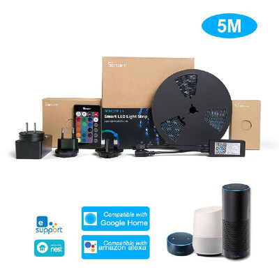 

SONOFF L1 Smart LED Light Strip Dimmable Waterproof WiFi Flexible RGB Strip Lights Work with Alexa Google Home & Amazon Alexa Voic
