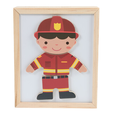 

GoryeoBaby Baby Kids Puzzle Wooden Dress Up Dressing Jigsaw Educational Toys with Magnetic