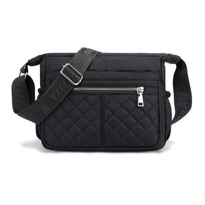 

Middle-aged female mother slung cloth bag Lingge nylon Oxford cloth bag large canvas bag female