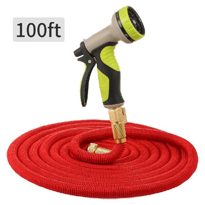

50ft Garden Hose Lightweight Expandable Water Hose With High Pressure Sprayer 34" Solid Brass Fittings Watering Hose with Storage