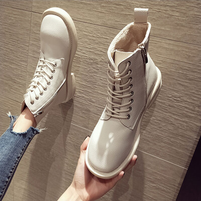 

Martin boots female English wind autumn Joker fashion thick with vintage side zipper boots