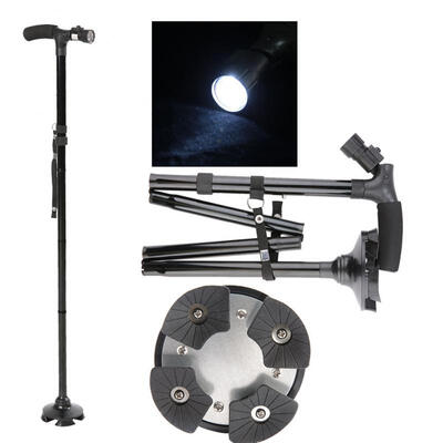 

Greensen Foldable LED Safety Walking Stick Height Adjustable Magic Cane for Old Man