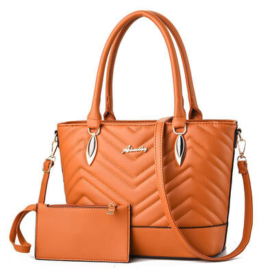 

2019 new PU leather fashion trend handbag fashion handbags Europe&the United States big bag shoulder bag cross-border