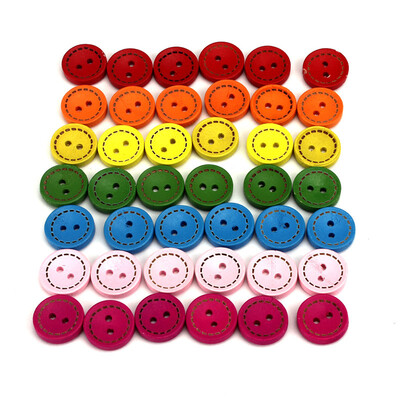 

Gobestart 15MM Dashed Pretty Decorative Buttons Children Hand Mixing Button 100pc