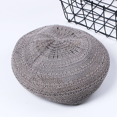 

Korean version of the spring&autumn new bud Hat outdoor Joker fashion pumpkin Hat solid color hollow knit berets
