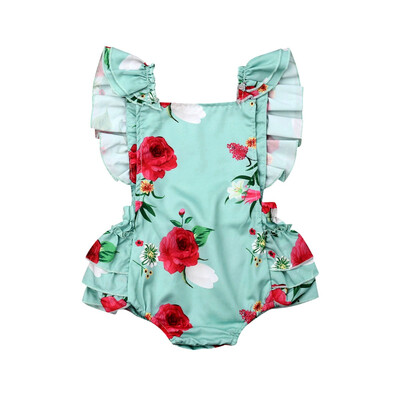 

Newborn Baby Girls Summer Romper Bodysuit Jumpsuit Outfits Clothes Sunsuit Set
