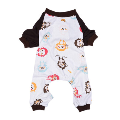 

Pet Dog Pajamas All Seasons Apparel Jumpsuit Monkey Casual Homewear Cotton Outfit Puppy
