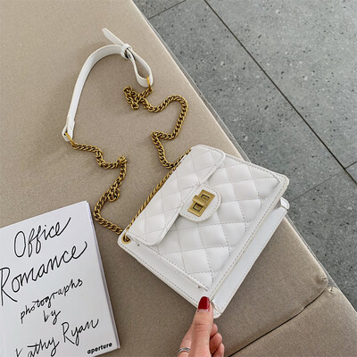 

Summer new Xiaoxiang wind texture chain Baolingge single shoulder slanting temperament Korean version bag female 2019 tide