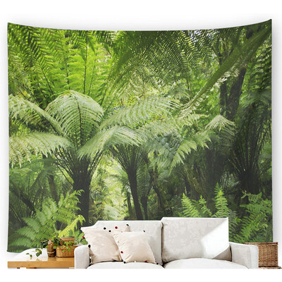 

Toponeto Misty Forest Tapestry Wall Hanging Nature Landscape Tapestry Sunshine Through Tree Tapestries For Bedroom Living Room