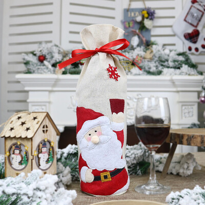 

〖Follure〗Christmas Red Wine Bottle Bag Cartoon Christmas Decoration Wine Gift Bag