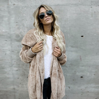 

Toponeto Women Hooded Long Coat Jacket Hoodies Parka Outwear Cardigan Coat